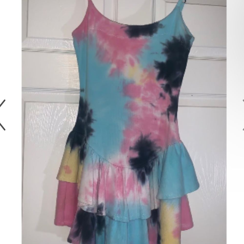 Vintage RARE 90's Vintage Betsey Johnson Archive Tie Dye Ruffle Top Adult XS - Picture 5 of 7